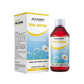 Nước súc miệng họng ALFASEPT ORAL NATURE 250ml chiết xuất cúc la mã củ cải