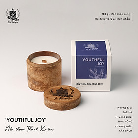 Nến Thơm Thủ Công Le Rustique Mùi Thanh Xuân (Youthful Joy) - 100g/ 200g - Hũ Nến Vỏ Quế Tự Nhiên - Có Kiểm Định Chất Lượng - Nến Thơm Thư Giãn Trị Liệu - Nến Thơm Thiên Nhiên