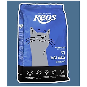 9KG Thức ăn cho mèo Keos Seafood - Vị hải sản - Thức ăn hạt cho mèo