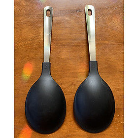 Combo 02 Muôi múc canh đầu silicone Echo Metal 25.5cm - Nội địa Nhật Bản