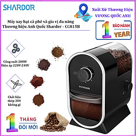Máy xay hạt cà phê cao cấp công suất 100W Shardor CG815B - Hàng chính hãng