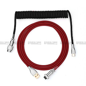 Mua Dây cáp bàn phím cơ type C custom chất liệu dù siêu bền  dạng xoắn lò xo kết nối siêu nhanh Coiled Cables Yorn Store Hàng Chính Hãng