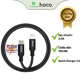 Mua Cáp Sạc Hoco X14 Sạc Nhanh PD 20W Dành Cho IP  Quick Charger 3.0  Type C To IP  Lõi Đồng Cao Cấp  Dây Bọc Dù Chống Dứt Gãy Dài 1m/2m - Hàng Chính Hãng