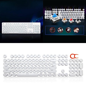 104x Gaming Keyboard Keys Retro Style Steampunk Backlit Mechanical Keys for PC