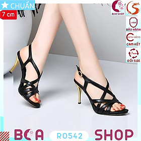 Giày cao gót nữ 7p RO542 ROSATA tại BCASHOP gót nhọn, hở mũi, kiểu dáng sandal tôn dáng, thời trang, sang trọng