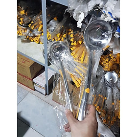 Mua Bộ Muôi Inox Cao Cấp Cán Vàng ( Muôi Thủng - Muôi Canh - Xẻng Xào)