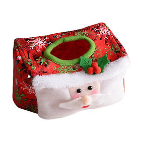 Christmas Tissue Box Cover, Napkin Organizer Decoration, for Vanity Tops Desktop Dressers