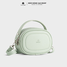 Túi Yuumy ( Thời trang nữ dáng tròn bầu viền chỉ size 20 - Túi đeo chéo da Seasand YN246 )