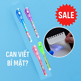 Set 10 Cây Bút Mực Tàng Hình Có Đèn UV – Bút Viết Bí Mật Cho Bé, Hiện Chữ Khi Chiếu Đèn