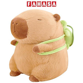 Thú Bông Capybara Đeo Balô Rùa 50 cm - ZooZoo 50410