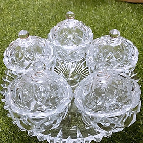 Mua Combo 5 thố mứt Tết thuỷ tinh