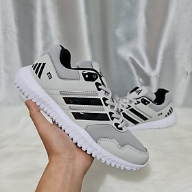 Giày Sneaker Đế Cao Nam Nữ ( Xám Sọc Đen )