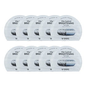 Combo 10 Mặt Nạ Dưỡng Da Trắng Mịn Banobagi Vita Cocktail Foil Mask Hàn Quốc Dành Cho Da Khô #Brightening (10 x 30 ml)
