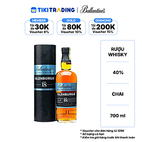 Rượu Ballantine's Aged 18 YRS The Glenburgie Single Malt Scotch Whisky Nồng Độ 40% 700ml