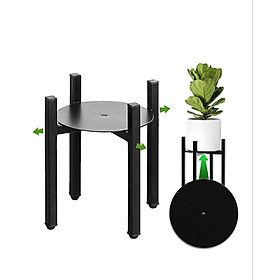Chân Giá Kệ Đỡ Đôn Chậu Hoa Cây Cảnh Bằng Sắt, Sơn tĩnh điện cao cấp chống rỉ. Đa năng, có khay đỡ + điều Chỉnh Mở Rộng từ 24-35 cm