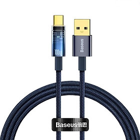 Mua Cáp Sạc Baseus Explorer Series Auto Power-Off Fast Charging Data Cable USB to Type-C 100W Tự Ngắt  truyền dữ liệu  sạc nhanh  có đèn led- Hàng chính hãng