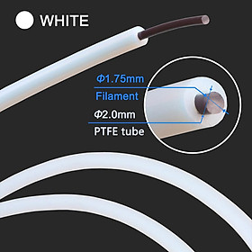 Bộ phận máy in 3D 3DSWAY Ống PTFE 1M 2M Ống Teflonto Máy đùn Bowden 1.75mm ID2mm OD4mm với Máy cắt Ống Capricornus cho Ender3 Kích thước: 1M PTFE