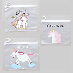 Nơi bán Combo 3 Túi Đựng Bút viết Zip Unicorn - Giá Từ -1đ