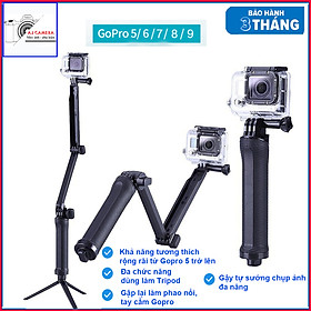 Mua Gậy gấp 3 khúc 3-Way thiết kế tiện lợi có thể gấp gọn làm tay cầm  làm tripod dành cho máy quay GoPro và máy quay hành trình