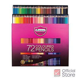 Bút chì màu 72 màu MasterArt Series cao cấp, bút chì màu 72 chi tiết tặng kèm chuốt chì cao cấp (Thái Lan)