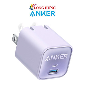 Cốc sạc anker 511 nano 30w 1type-c piq 3.0 pd a2147 - hàng chính hãng