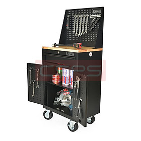 Mua Tủ dụng cụ CSPS 61cm - 01 hộc kéo màu đen kèm vách lưới mặt ván gỗ