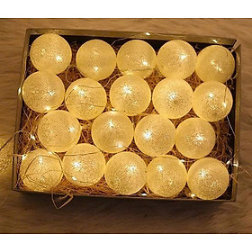 Đèn Led Trang Trí Bóng Tròn Dài 2M - 20 Bóng Trang Trí Noel Lễ Tết