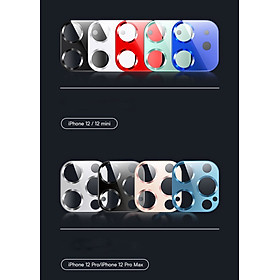 Miếng dán kính cường lực Usams Khung Thép cho Camera iPhone 12 Mini/ 12/ 12 Pro / Iphone 12 Pro Max - Hàng Chính Hãng