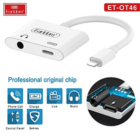 Mua Dây Cáp Chuyển Đổi 2in1 Earldom ET-OT46 Chuyển Từ Lightning Sang 1 Cổng Lightning & 1 Cổng 3.5mm Có Micro Đàm Thoại  Hàng Chính Hãng