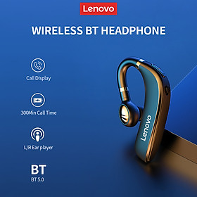 Lenovo HX106 Wireless BT Headphone Single Ear Headset HiFi Sound Quality HD Call Noise Reduction Earphone for Meeting