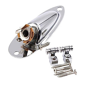 Guitar Roller String Tree and Loaded Jack Socket Plate for Electric Guitar
