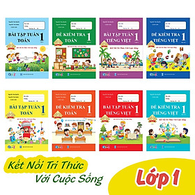 Sách - Combo Bài Tập Tuần và Đề Kiểm Tra Toán - Tiếng Việt 1 - Kết nối tri thức với cuộc sống - Cả Năm