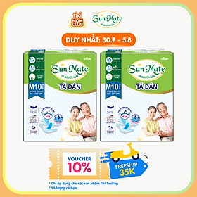 Combo 2 Tã Dán Người Lớn SunMate G2 Size M10 (10 Miếng)