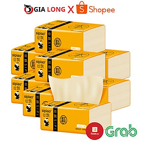 Mua Combo 3 gói Giấy Ăn Than Tre Gấu Trúc Hoạt Tính Siêu Dai SIPIAO Cao Cấp - Loại 300tờ/gói
