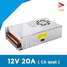 Mua Nguồn 12V 20A Có Quạt - Chuyển Đổi Điện Áp 220V về 12V 20A - 80% Công Suất