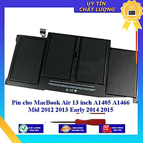 Hình ảnh Pin cho MacBook Air 13 inch A1405 A1466 Mid 2012 2013 Early 2014 2015 - Hàng Nhập Khẩu New Seal