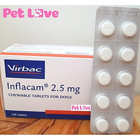 Hộp 100 viên Inflacam kháng viêm, giảm đau trên chó (Virbac)