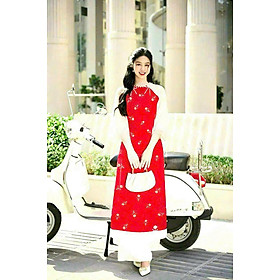 Áo Dài Hoa Sen Truyền Thống