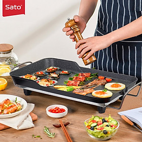 Bếp nướng điện SATO BN11 - Bếp nướng được đúc bằng nhôm nguyên chất 100% có độ bền cao - Miễn phí vận chuyển toàn quốc - Hàng Chính Hãng