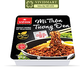 VIFON - Mì khay trộn Vifon hương vị Tương đen (có gói xốt Tương đen), Mì xào tương đen Vifon khay (90g/khay)