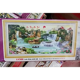 Tranh đính đá Sơn Thuỷ Hữu Tình LV300-150x75cm