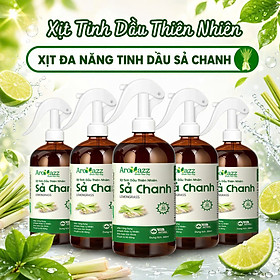 Xịt Tinh Dầu Sả Chanh Từ Thiên Nhiên -Khử Mùi Xua Đuổi Côn Trùng Thơm Phòng Chai Lớn 300ml