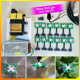 Máy Bơm Đôi Tưới Phun Sương Béc 4 Hướng cho Giàn Lan, Hoa, Cây Cảnh, Trồng Rau Nhà Phố