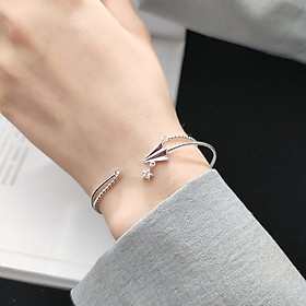 Vòng tay bạc MŨI TÊN THẢ SAO phụ kiện thời trang lắc tay nam nữ unisex thời trang cá tính