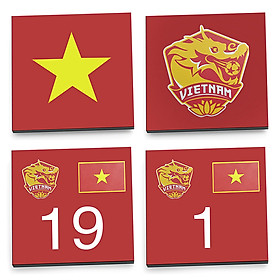 Bộ 4 Lót Ly Vuông Mika - U23VN