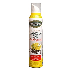 Dầu hốc Dạng Xịt Hạt Cải Mantova (147ml) - Canola Oil Spray (147ml) - Ít năng lượng, ăn kiêng khem, 100% vẹn toàn hóa học ko phụ gia