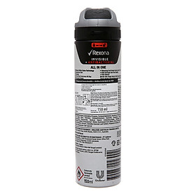 Xịt Khử Mùi Dành cho Nam Rexona Invisible Antibacterial (150ml)