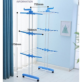 Giàn Phơi di động 3 tầng xếp gọn