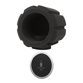 F2 Microphone Screen Acoustic Filter Recording Windscreen Sponge Cover Black