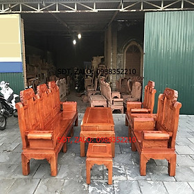 Bộ Bàn Ghế Âu Á Chương Voi Tay Hộp Gỗ Sồi Nga